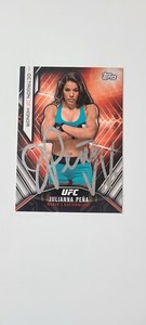 2015 Topps UFC Chronicles JULIANNA PENA Signed  Octagon of Honor Insert 