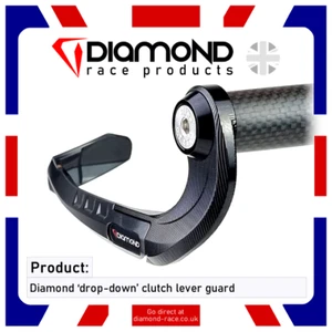 DIAMOND RACE PRODUCTS - CLUTCH LEVER PROTECTOR GUARD FOR ALL 22mm CLIP-ON BARS - Picture 1 of 9