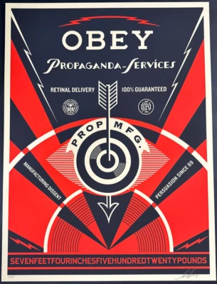 A - Shepard Fairey - Obey Giant - Propaganda Services Eye - 2014 - # 91/450 - Image 1 of 3