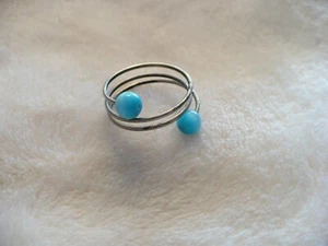 NE- AQUA & WIRE RING #22139 - Picture 1 of 8