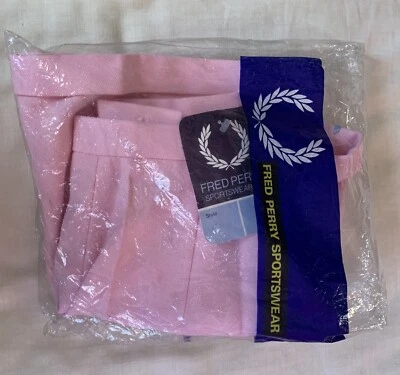 Bnwt Fred Perry Pink Tennis  Shorts Hot Pants Women's  W23” Vintage 80s Ladies - Image 1 of 4