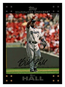 2007 Topps Bill Hall Milwaukee Brewers #154 NM-MINT - Picture 1 of 2