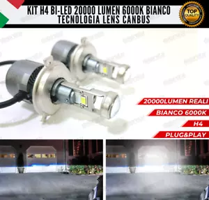 KIT LED H4 BI-LED LENS LENTICOLARE HONDA CIVIC 7G 6000K 20000 LUMEN CANBUS - Bild 1 von 11