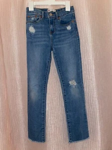 Levi's Girls' High Rise Straight Jeans Medium Wash Size 8 Reg - Picture 1 of 11