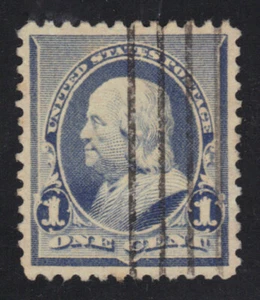 US #219 Used 1c Franklin - BEP Issue - Excellent Centering - Face-free cancel - Picture 1 of 2