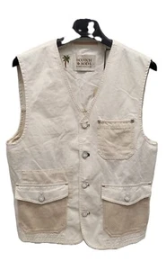SCOTCH & SODA sz M? DENIM VEST JACKET BODYWARMER POCKETS BUTTONS UNLINED V-NECK - Picture 1 of 5