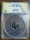 1960 DDO FS-101 Roosevelt Proof Silver Dime - ANACS PF67 - Free Shipping!