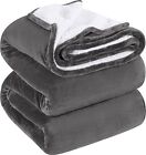Utopia Bedding Sherpa Bed Blanket 480GSM Plush Blanket Fleece Reversible Blanket