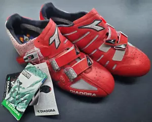 Diadora Micra Micro Bicycling Shoes Road Bicycle Clip Size EUR. 44 (Red) - Picture 1 of 7