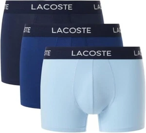 Lacoste L97022 3-Pack Solid with Semi Fancy Belt Underwear Trunks Men's Size L - Picture 1 of 4