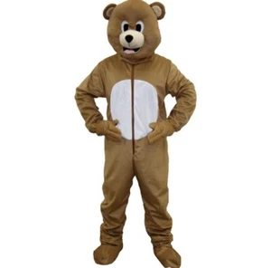 Bear Mascot Fancy Dress costume. All In One And Full Head Bear Mask. M 7-10 Yrs - Picture 1 of 7