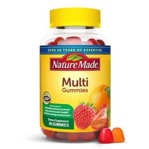 New Nature Made Multi - Orange, Strawberry & Cherry 90 Gummies Exp 08/2025+ - Picture 1 of 6