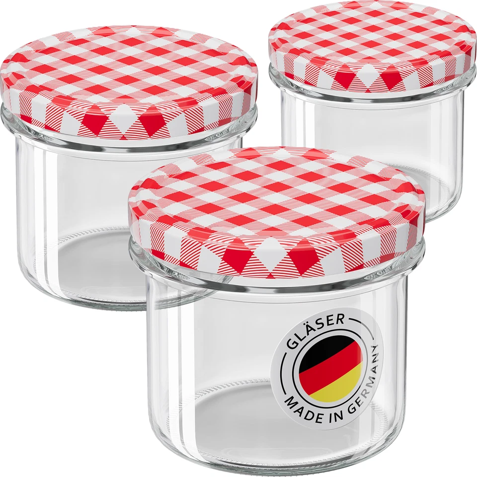 WELLGRO Tarros de conserva 235 ml con tapa TO82 tarros de mermelada tarros de reserva tarro de conserva