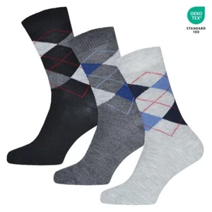 Unisex Baumwollsocken kariert– 6 Paar Herrensocken – Hochwertige Qualität - Bild 1 von 3