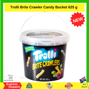 Trolli Brite Crawlers Bucket Lollies 625g | Free Shipping NEW AU