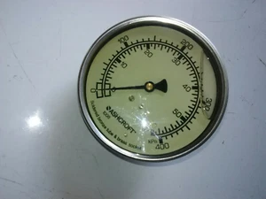 NOS Ashcroft 4" Face Liquid Glycerin Filled Pressure Gauge 60 PSI/400 kPa - Picture 1 of 2