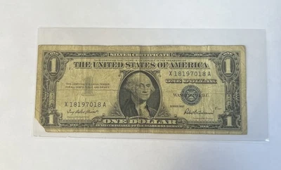 1957 $1 Federal Reserve Note; Silver Certificate; Blue Seal; Circulated - Image 1 of 2