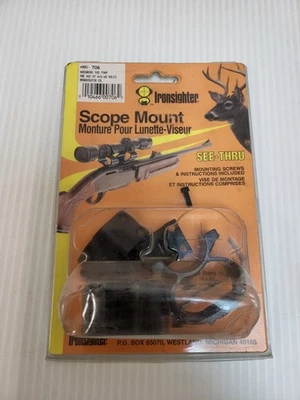 Ironsighter #706 Scope Ring See-Thru  Mossberg 500 Pump Pre HD 97 w/6-48 Holes - Image 1 of 2