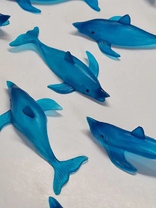 Vintage Decrepit Dolphins Soft Plastic 20 Pieces, Red Eyes 3.5 Inch Hollow - Bild 1 von 10