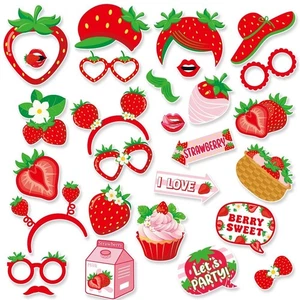 Paper Summer Fruit Photo Props Strawberry Dress Up Costume Mask  Hawaii Party - Picture 1 of 12
