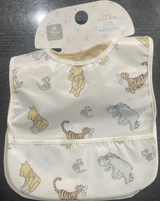 Juego de 2 baberos Disney Baby Winnie The Pooh Primark tacto suave EDAD 0+ NUEVO Foto 1 de 4