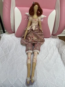 Russische Fee Engel Vintage Stoff Mädchen Puppe Dolly Handarbeit Handarbeit - Bild 1 von 5