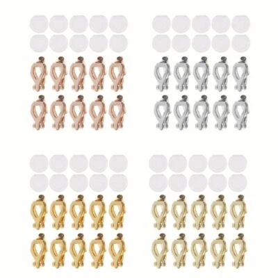 Convertidor de pendientes hágalo usted mismo de 20 piezas para almohadillas cómodas para pendientes convertidas en clip Foto 1 de 4