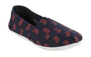 Boston Red Sox MLB Women's Baseball Ladies Canvas Slip-On Shoes: S-XL - Picture 1 of 7