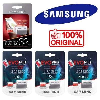 SAMSUNG Carte Mémoire Micro SDHC SDXC EVO Plus 2020 : UHS-I A1 U1 V10 U3 V30 FHD
