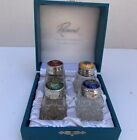 Set of 4 Raimond Silverplate Salt Pepper Cellars Shakers in Box Different Color