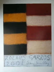 Sean SCULLY (1945) - Roland Garros 2001, litografia offset a colori, firmata - Foto 1 di 7