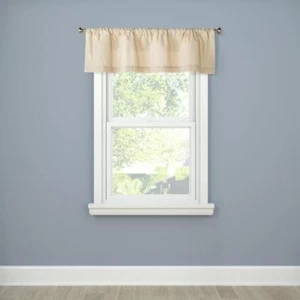 Room Essentials Light-Filtering Tan Curtain Valance 54" x 15" Unused - Picture 1 of 4