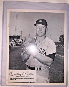 RARE 1950-70 Rawlings Advisory Staff Photos Mickey Mantle Waist Up, Road Uniform - Picture 1 of 8