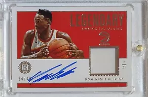 2017 Panini Encased Dominique Wilkins #PATCH AUTO /49 Game Worn Jersey - Rare - Picture 1 of 5