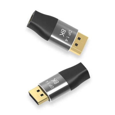 Mini DisplayPort to DP Male 1.4 8K 60hz Female Adapter 4K 144hz Ultra-HD UHD - Image 1 of 4
