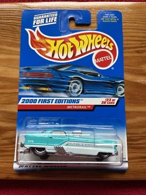 2000 Hot Wheels First Editions #23/36 METRORAIL Teal/Blue/Green New Sealed Nash - Image 1 of 4