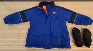 Vintage Tommy Hilfiger Hideaway Hood Big Flag Spell out coat Jacket Size Youth 7 - Picture 1 of 5