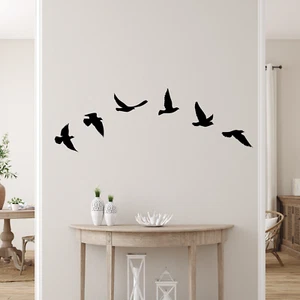 Wildlife Birds Flying 6 Soaring Bird Stickers Home Decal Hallway Vinyl Sticker - Picture 1 of 6