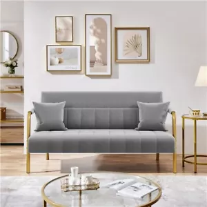 1/2 Sitzer Polstersofa mit Armlehnen & Beine aus Metall Loveseat für Wohnzimmer - Bild 1 von 20