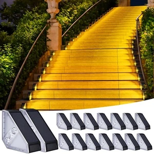 KINKAI Solar Step Lights Outside - 16 Pack Outdoor Stair Light Waterproof LED... - Picture 1 of 7