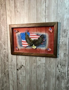 Patriot Amerikanische Flagge & Adler Wand und Regal Dekor - Bild 1 von 11