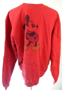 Disney Store Unisex Large Sweatshirt Classic Mickey Red Crew Neck Pullover EUC - Picture 1 of 3