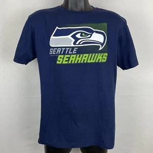 Seattle Seahawks NFL Team Apparel Navy Blue T-Shirt Adult Men's Large - Picture 1 of 4