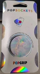 PopSockets Premium PopGrip - Marble Iridescent Design, Swappable Top - Picture 1 of 2