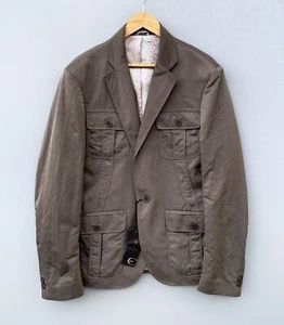 Rare Men's JUST CAVALLI Shimmer Nylon Snakeskin Lining Designer Jacket Size 54 - Picture 1 of 13