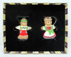 Mackenzie CHILDS Candy Cottage Gingerbread Salt & Pepper Set - New - Picture 1 of 12