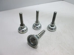 Lot of 4 M12 Swivel Leveling Mounts Feet Base: 44mm Dia, Overall Height: 85mm - Picture 1 of 4