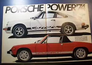 1974 Porsche 911 & 914 medie dimensioni mag 2 pagine colore auto annuncio -"Porsche Power 74" - Foto 1 di 1