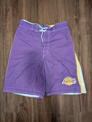 ●038 Pantalones Cortos Los Angeles Lakers Nike NBA Hombres Grandes Malla Forrados De Colección Surf  Foto 1 de 3
