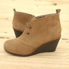 Sperry Womens Wedge Ankle Boots 7.5 M Brown Suede Chic Outdoor Boho Ankle Boots